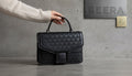 Elegant Black Luxury Handbag with Detachable Shoulder Strap