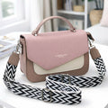 BEERA structured handbag in pink with patterned strap