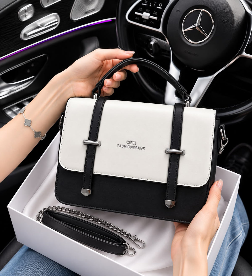 Premium Imported Shoulder & Crossbody Bag for Girls – Unique Handle | Medium Size