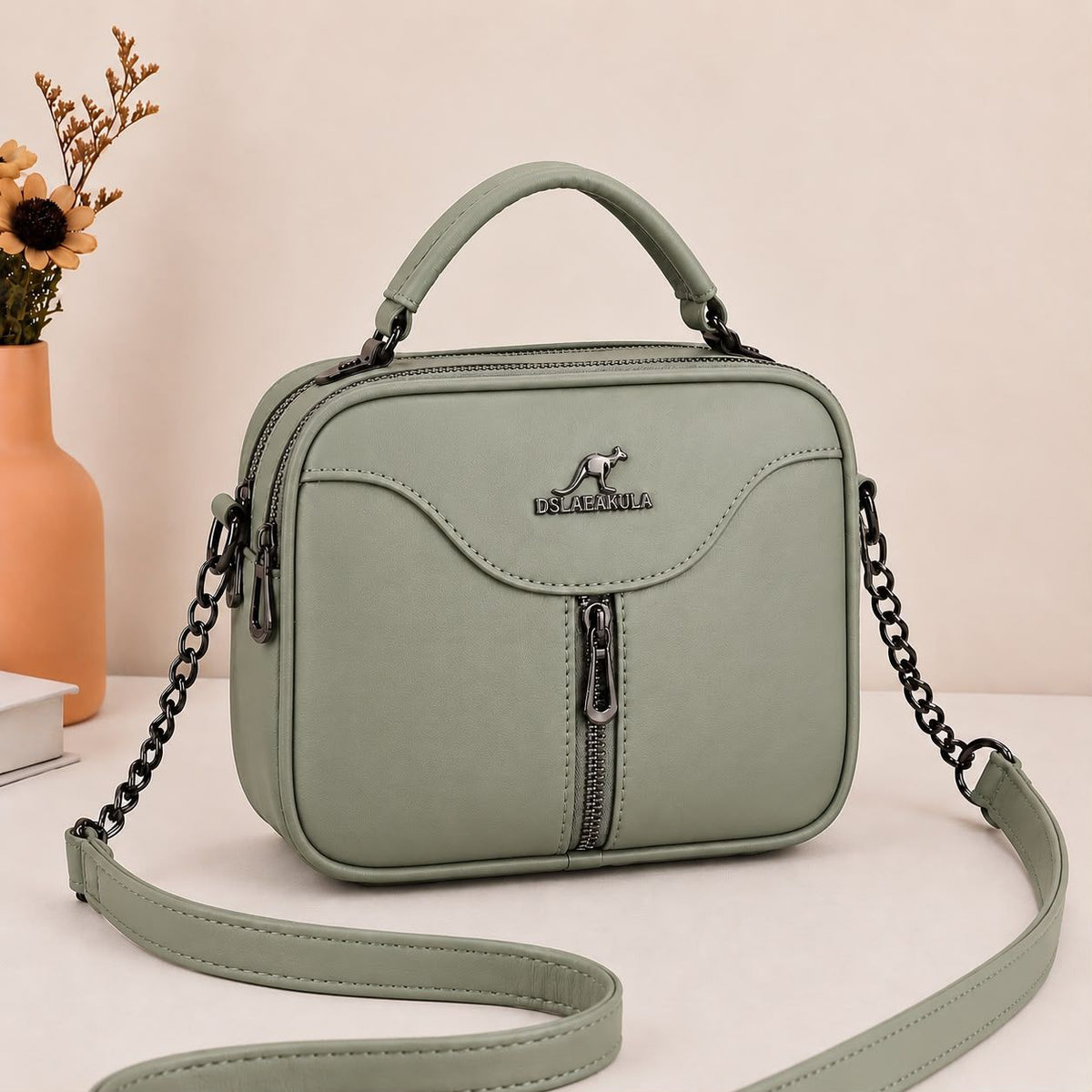 🎀 High Quality 2-Pockets Kangaroo Cross Body Bag