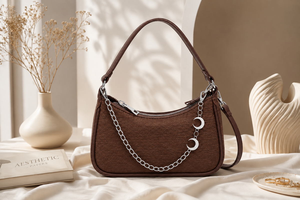 Imported Moon Shape Crossbody Bag for Girls – Premium Stylish Shoulder Bag