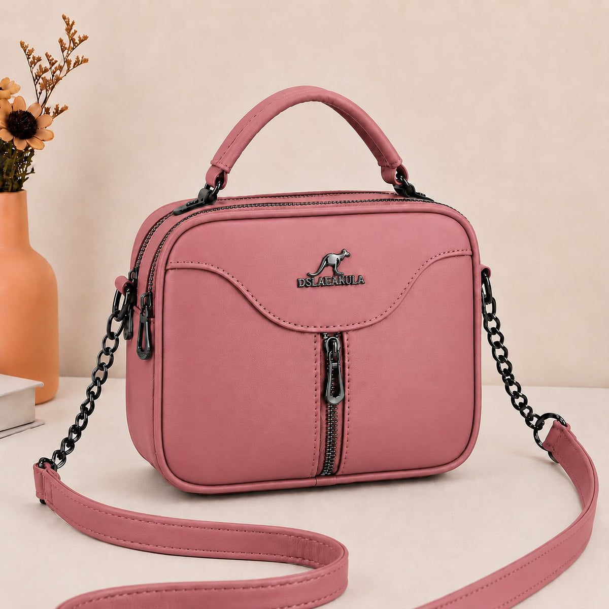 🎀 High Quality 2-Pockets Kangaroo Cross Body Bag