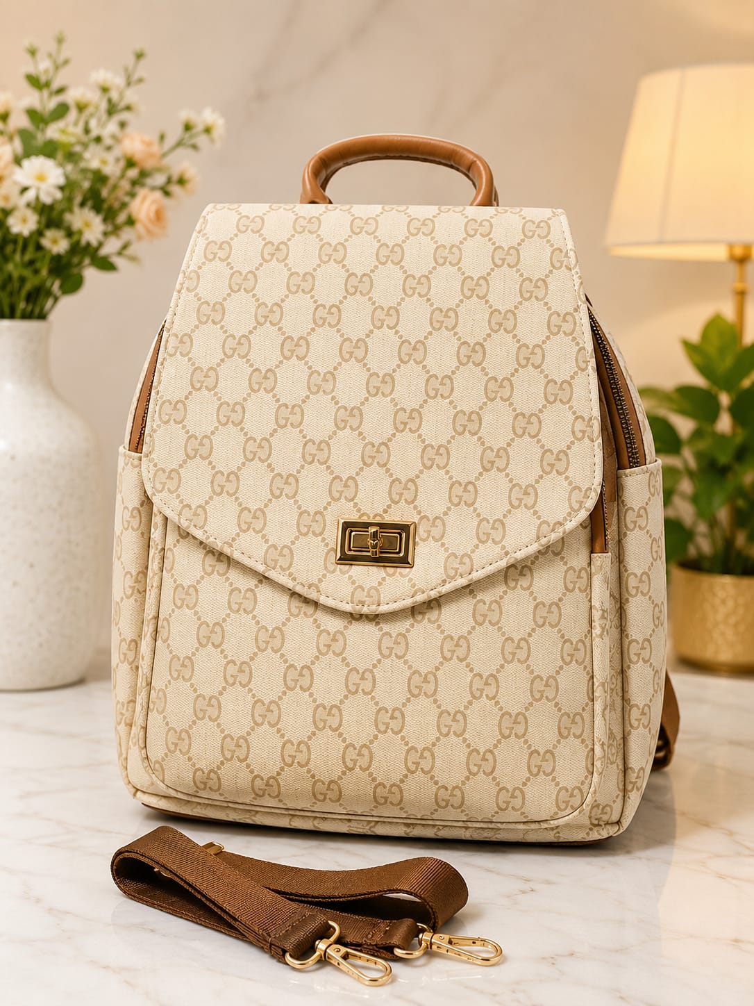 2-in-1 Backpack & Crossbody Bag for Women & Girls | Premium Leather Bag