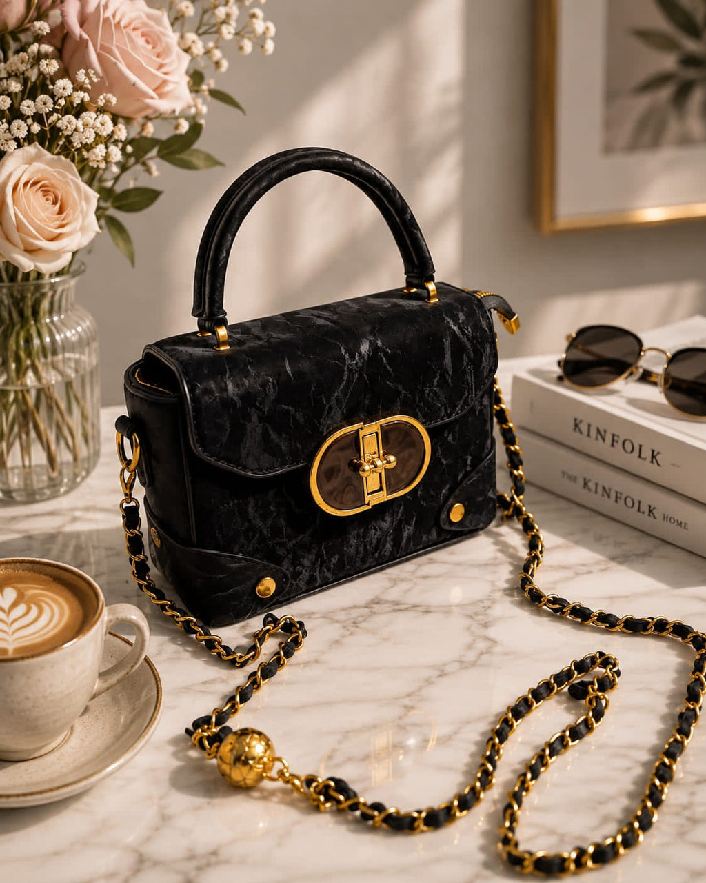Stylish Crossbody Bag for Women with Long Chain
