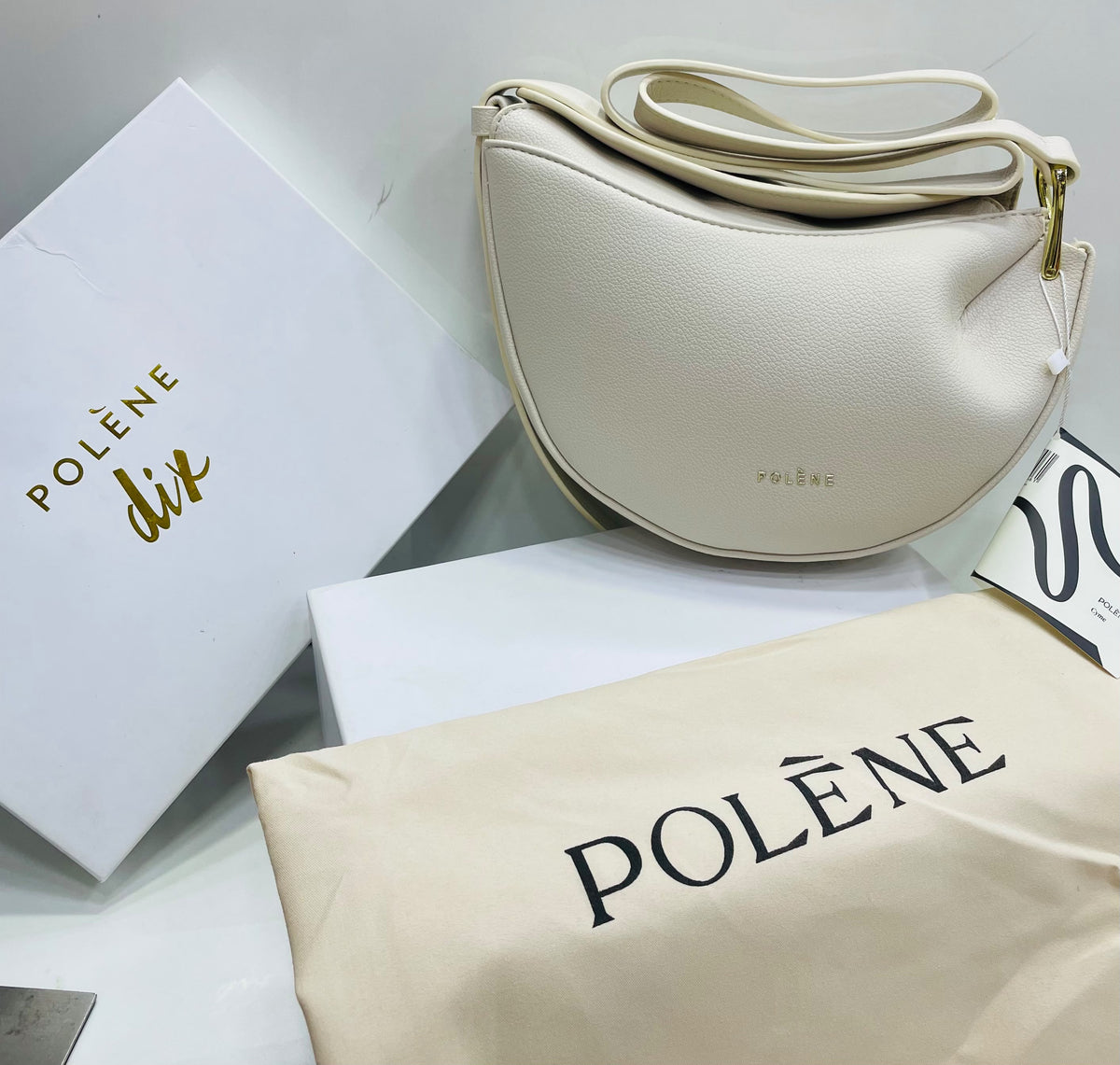 POLÈNE TONCA CRESCENT SHOULDER BAG
