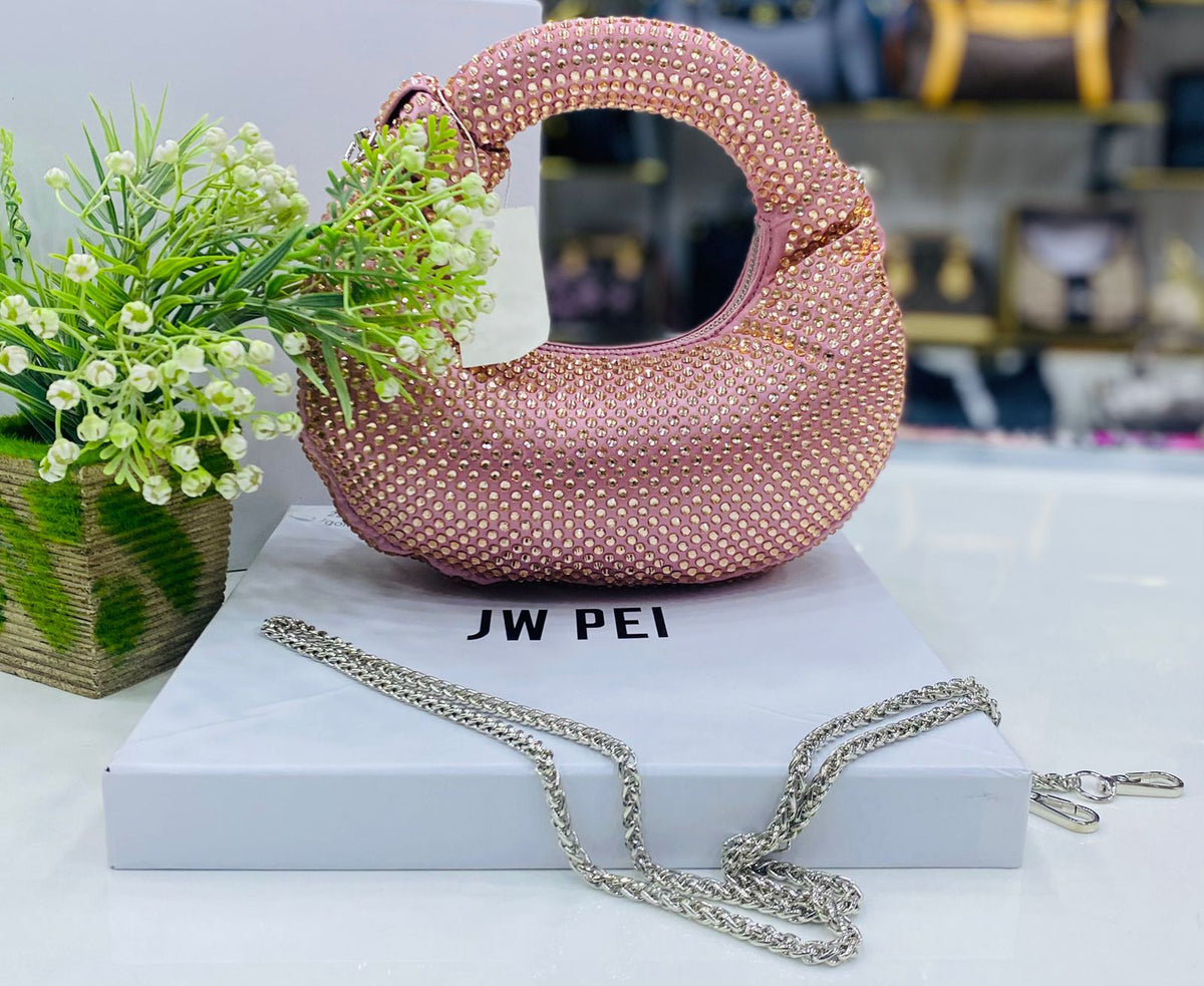 JW PEI Abacus Artificial Crystal Mini Top Handle Bag