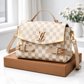 LV Cross Body Bag for Girls – Soft Leather Medium Shoulder Bag with Dust Bag