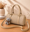 Min Min High Quality Duffle Bag with Teddy Bear Keychain