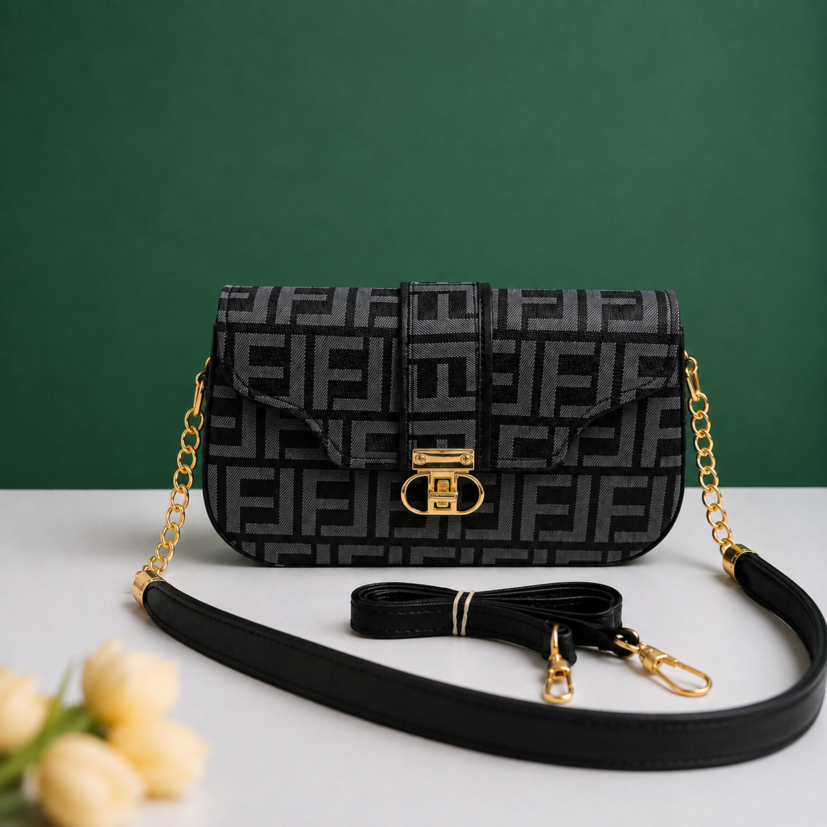 Premium Quality Fendi Branded Crossbody Bag for Girls – Short & Long Strap