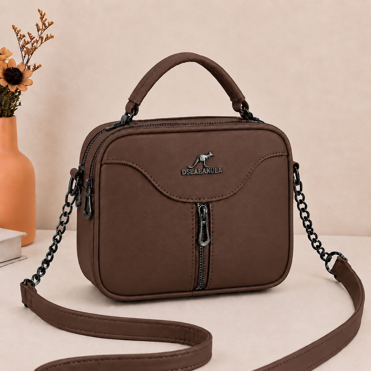 🎀 High Quality 2-Pockets Kangaroo Cross Body Bag