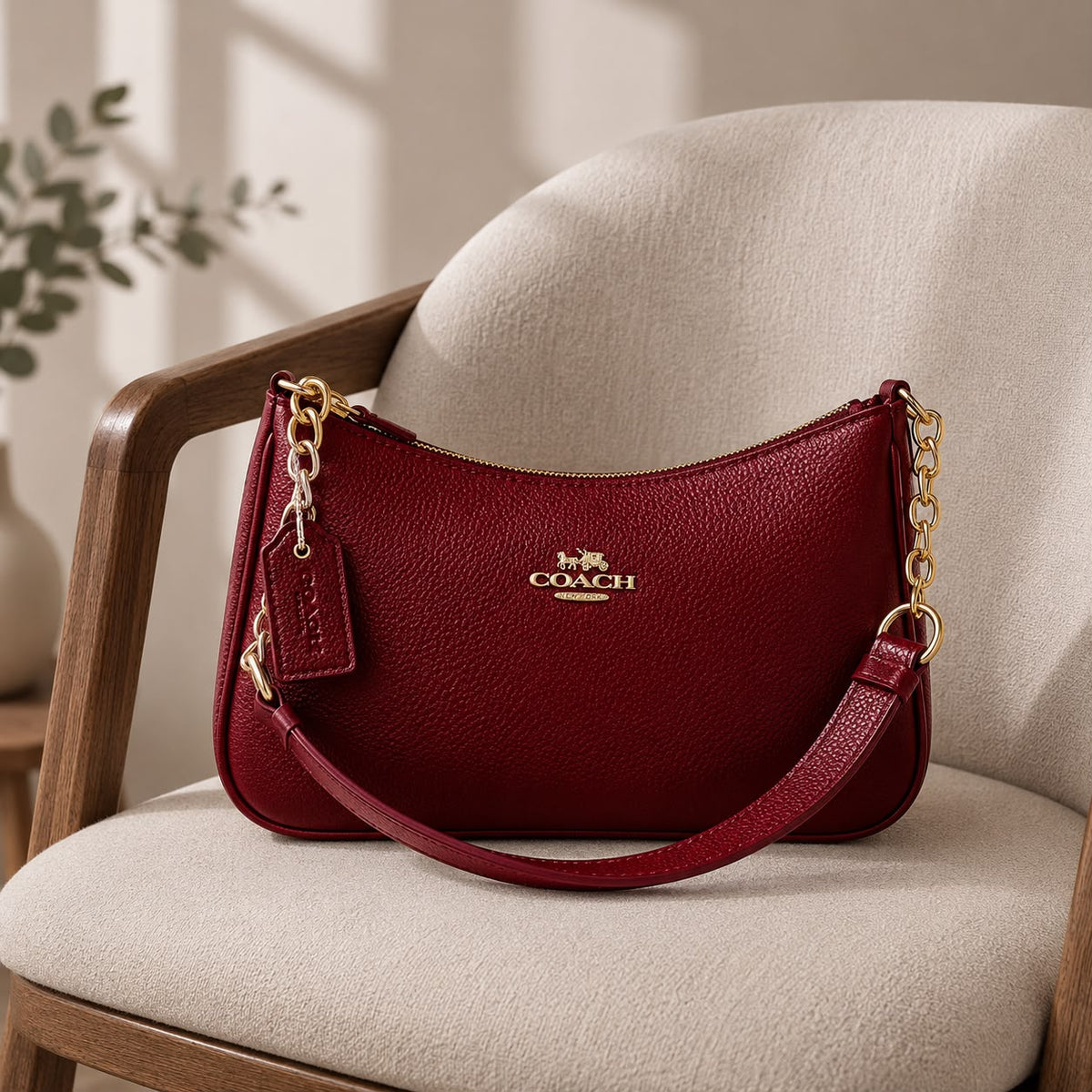 Premium Girls Crossbody Handbag with Brand Tag.