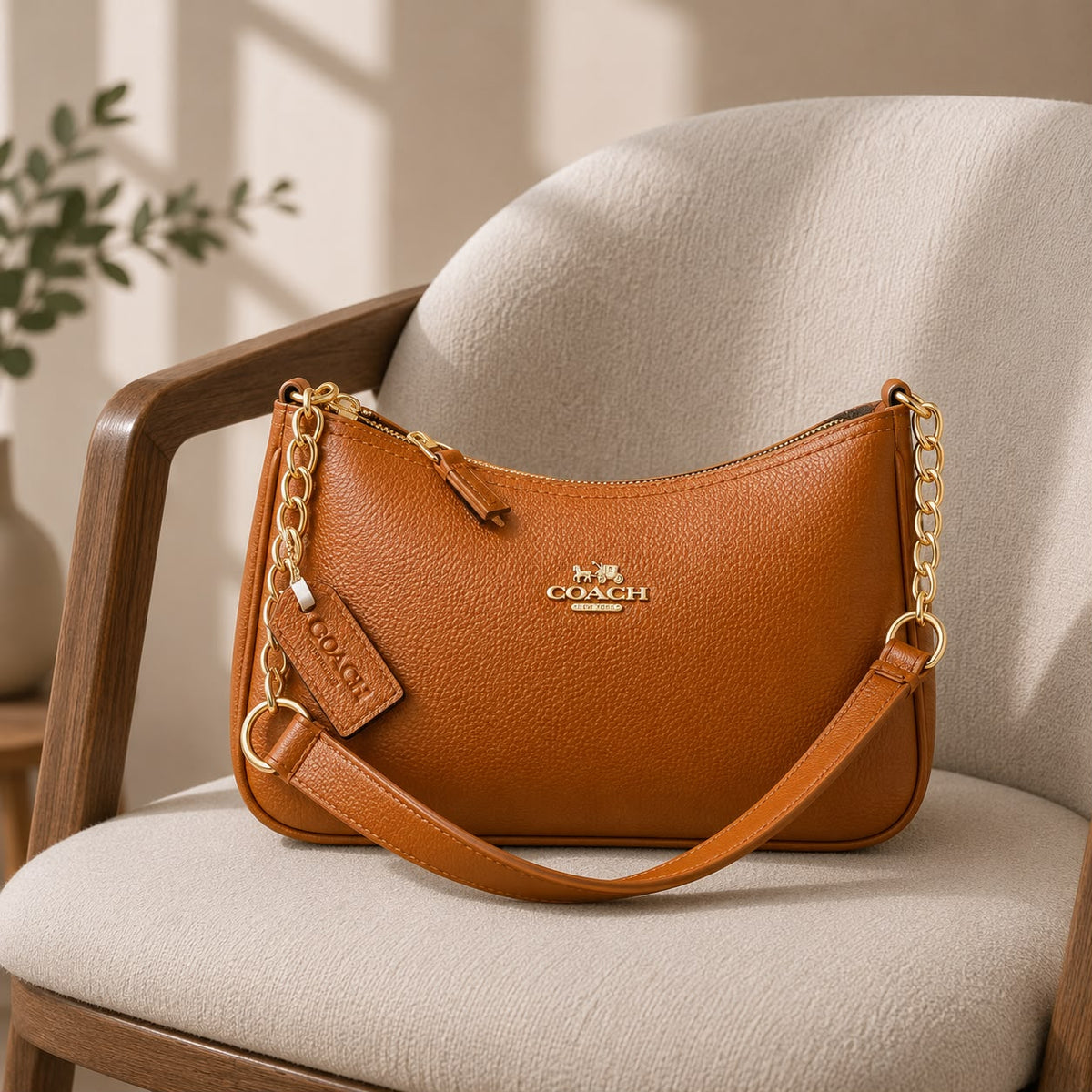 Premium Girls Crossbody Handbag with Brand Tag.