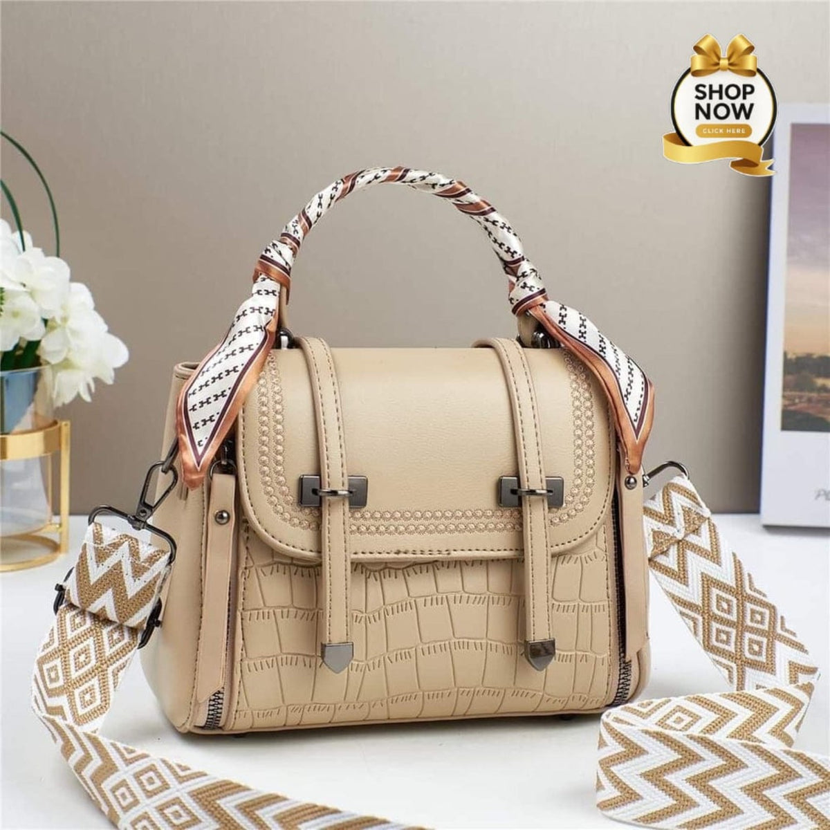 Imported Crossbody Bag for Girls – Premium Quality Unique Handle Shoulder Bag