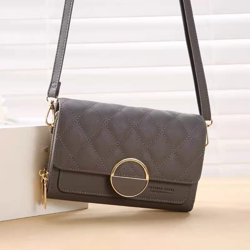 Forever Young Women’s 2-Zipper Imported Wallet with Long Strap – Premium Quality
