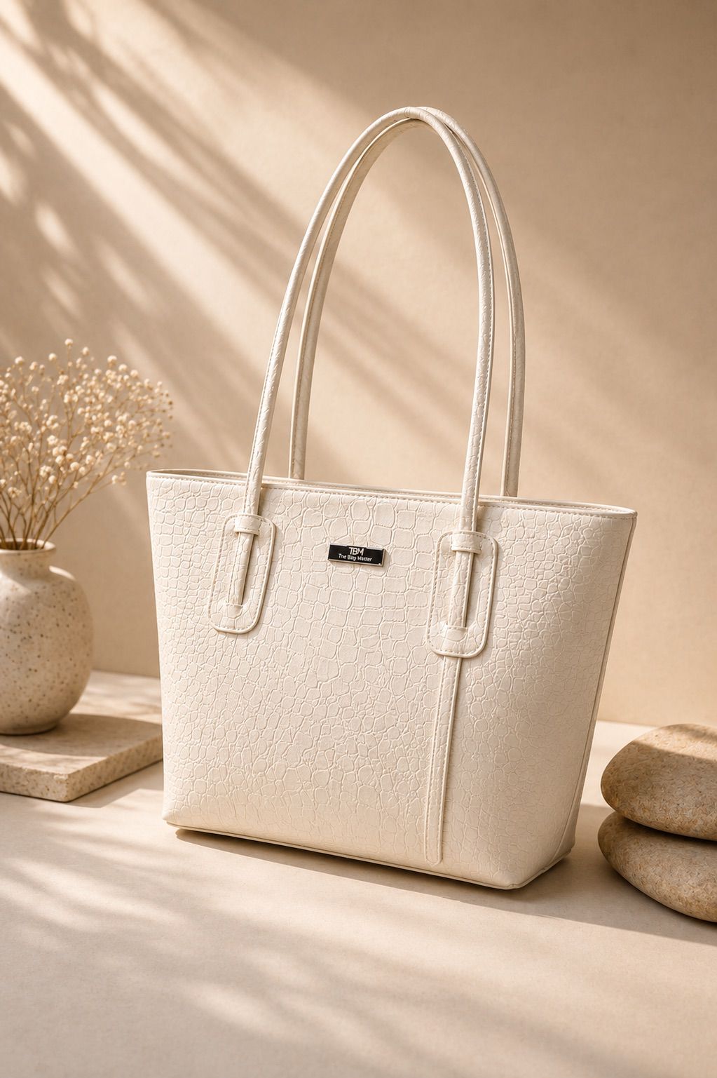 Premium TBM Crocodile Texture Tote Bag.