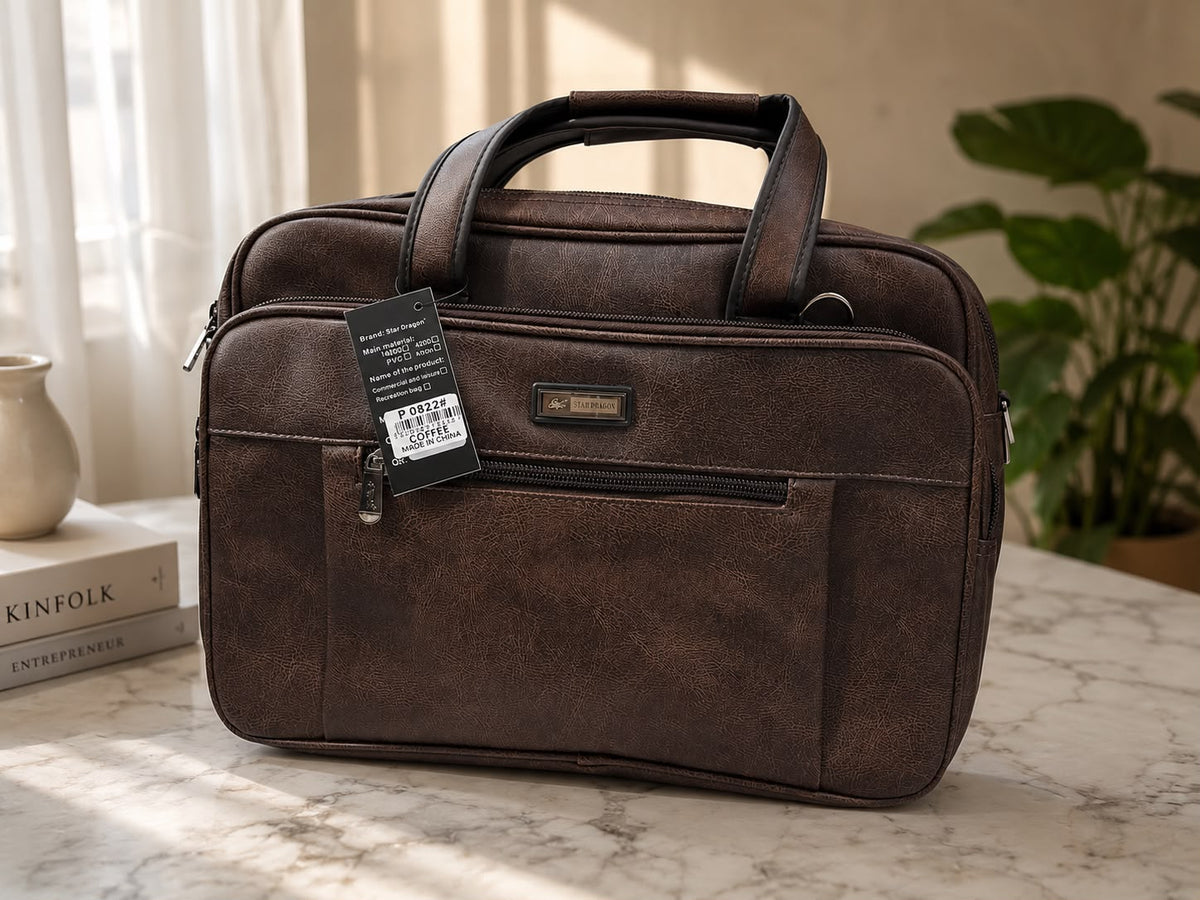 Star Dragon Laptop & Business Briefcase – Brown