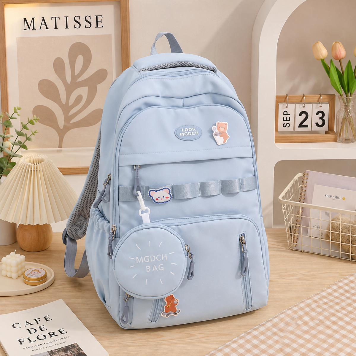 Big Size Travel Backpack for College & Outdoor Use – Parachute Backpack with Pouch